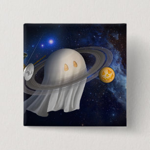 Badge Carré 5 Cm Illustration d'Halloween d'un artiste