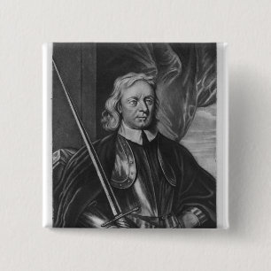 Badge Carré 5 Cm Illustration d'Oliver Cromwell