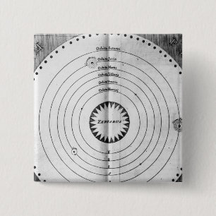 Badge Carré 5 Cm Illustration du cosmos