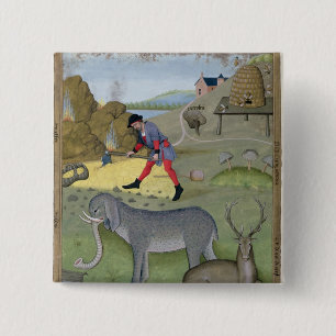 Badge Carré 5 Cm Illustration du 'livre de simple