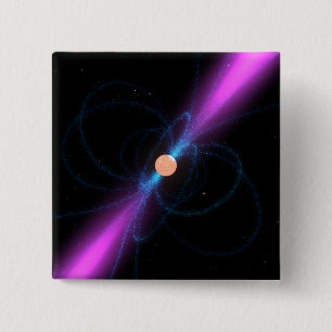 Badge Carré 5 Cm Illustration d'un pulsar