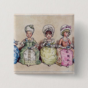 Badge Carré 5 Cm Illustration pour "le jour de Valentines de St",
