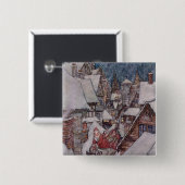 Badge Carré 5 Cm Illustrations de Noël (Devant & derrière)