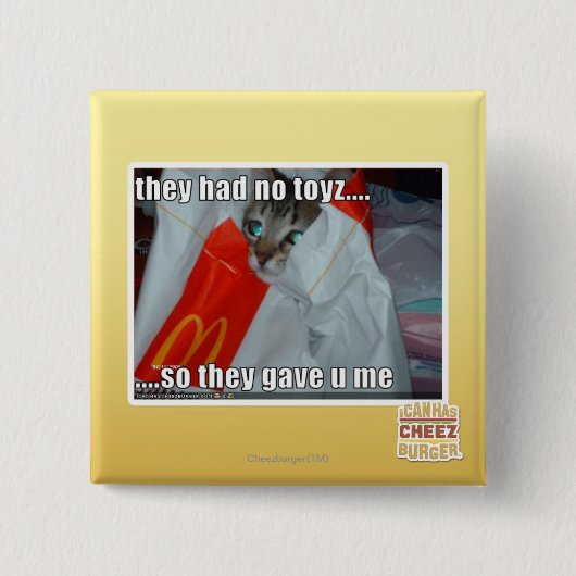 Badge Carré 5 Cm ils n'ont eu aucun toyz (Devant)