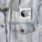 Badge Carré 5 Cm Im Beautiful Im Good 8 Ball (En situation)