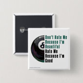 Badge Carré 5 Cm Im boule bel Im bonne 8 (Devant & derrière)