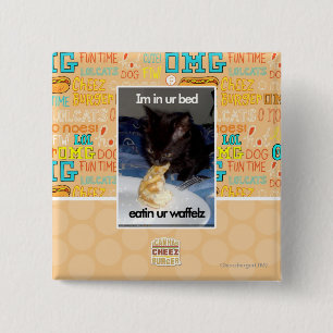 Badge Carré 5 Cm Im dans le lit d'ur