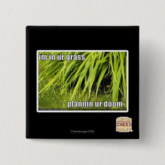 Badge Carré 5 Cm im dans l'herbe d'ur (Devant)