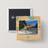 Badge Carré 5 Cm Image de chat (Devant & derrière)