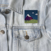 Badge Carré 5 Cm Image de nuit étoilée (En situation)