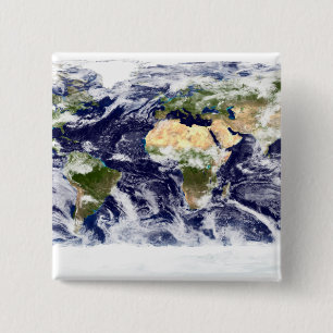Badge Carré 5 Cm image de Vrai-couleur de la terre entière