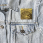 Badge Carré 5 Cm Image du monde (En situation)