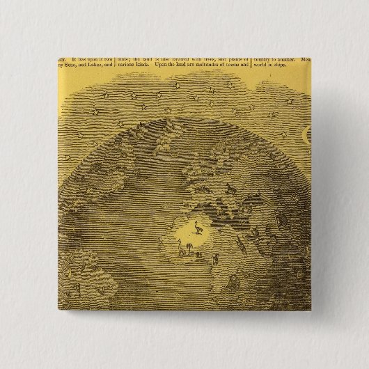 Badge Carré 5 Cm Image du monde (Devant)