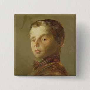 Badge Carré 5 Cm Image d'un garçon, 1875
