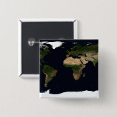 Badge Carré 5 Cm Image mondiale du monde (Devant & derrière)