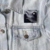 Badge Carré 5 Cm Image satellite de l'île de Semisopochnoi (En situation)