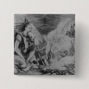 Badge Carré 5 Cm Images dans le feu !