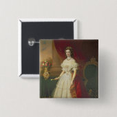 Badge Carré 5 Cm Impératrice Elizabeth de la Bavière, 1863 (Devant & derrière)