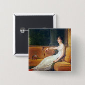 Badge Carré 5 Cm Impératrice Josephine chez Malmaison, c.1801 (Devant & derrière)