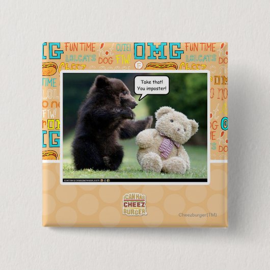 Badge Carré 5 Cm Imposter ! (Devant)