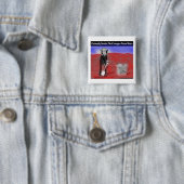 Badge Carré 5 Cm Impôts de hids de Romney sur Mars, repéré par (En situation)