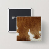 Badge Carré 5 Cm Impression Brown de la vache (Devant & derrière)