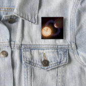 Badge Carré 5 Cm Impression d'un artiste 2 (En situation)