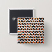Badge Carré 5 Cm Impression noire et orange Zebra (Devant & derrière)