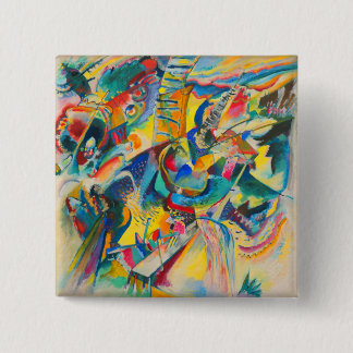 Badge Carré 5 Cm Improvisation Klamm par Wassily Kandinsky