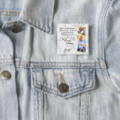 Badge Carré 5 Cm In Love Memory Custom 3 Photo Memorial Funeral (En situation)