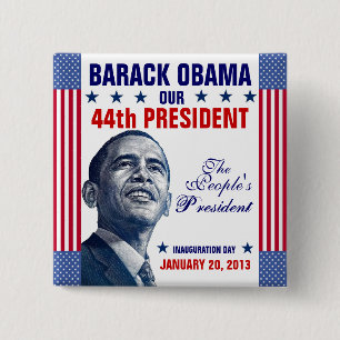 Badge Carré 5 Cm Inauguration 2013 présidentielle