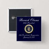 Badge Carré 5 Cm Inauguration 2013 présidentielle (Devant & derrière)