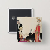 Badge Carré 5 Cm Incantation, illustration pour 'Gazette du Bon (Devant & derrière)