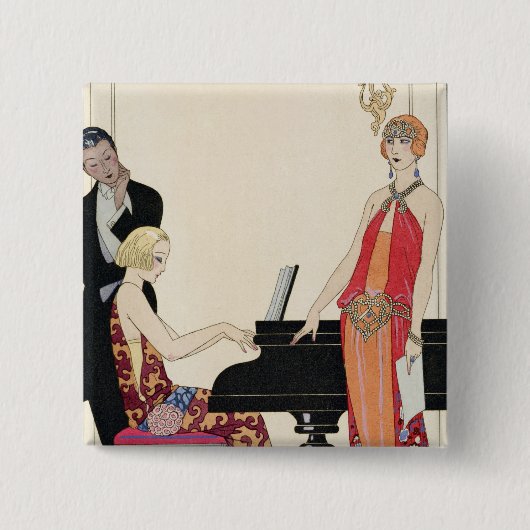 Badge Carré 5 Cm Incantation, illustration pour 'Gazette du Bon (Devant)