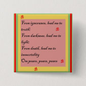 Badge Carré 5 Cm Incantation indoue OM (Devant)