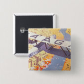 Badge Carré 5 Cm Inde par Imperial Airways (Devant & derrière)