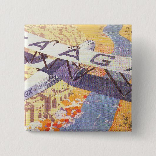 Badge Carré 5 Cm Inde par Imperial Airways (Devant)