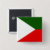 Badge Carré 5 Cm Indépendant du Cachemire, drapeau de l'Inde (Devant & derrière)