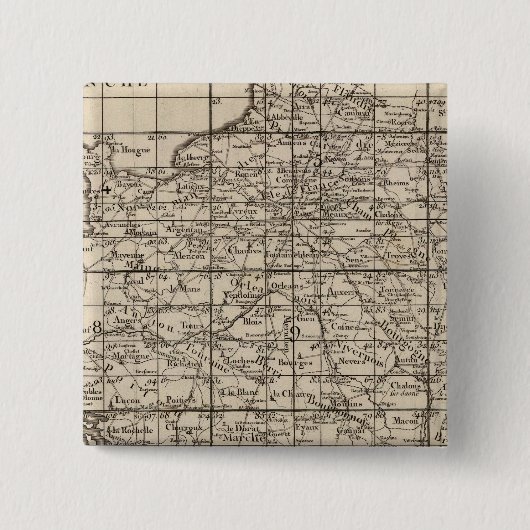 Badge Carré 5 Cm Index de France (Devant)