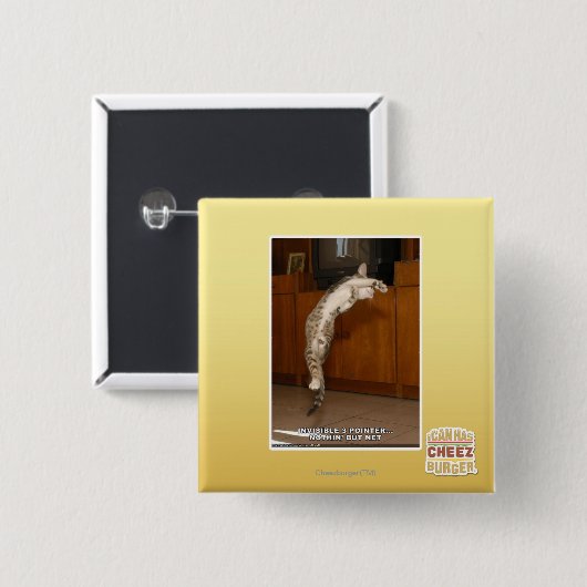 Badge Carré 5 Cm Indicateur 3 invisible (Devant & derrière)