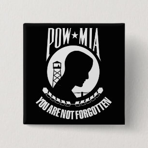 Badge Carré 5 Cm Indicateur POW-MIA