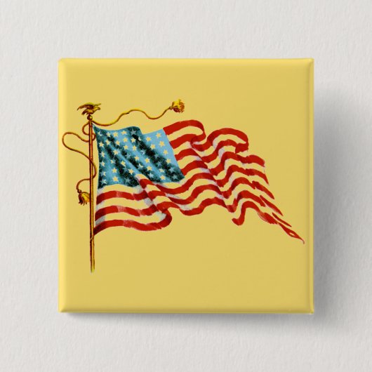 Badge Carré 5 Cm Indicateur Stars & Stripes - (Devant)