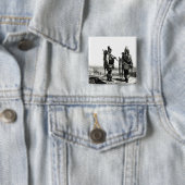 Badge Carré 5 Cm Indiens de Charrua (En situation)