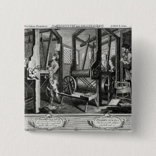 Badge Carré 5 Cm Industrie et oisiveté