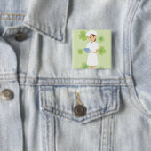 Badge Carré 5 Cm Infirmière (En situation)