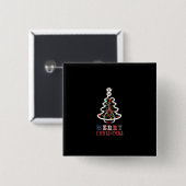 Badge Carré 5 Cm Infirmière Cadeau Mery Noël (Devant & derrière)