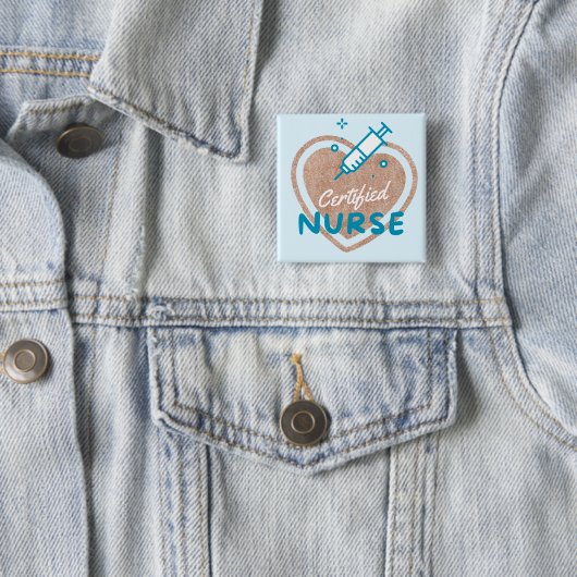 Badge Carré 5 Cm Infirmière certifiée (En situation)