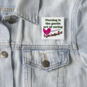 Badge Carré 5 Cm Infirmière d'hospice (En situation)