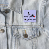 Badge Carré 5 Cm Infirmière QRS de vol et conception d'hélicoptère (En situation)