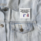 Badge Carré 5 Cm Infirmière retraitée Art JACHO (En situation)